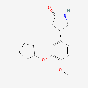 molecular formula C16H21NO3 B1210236 (S)-(+)-rolipram CAS No. 85416-73-5