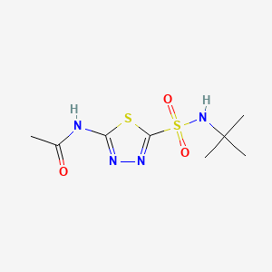 molecular formula C8H14N4O3S2 B1210238 乙酰氨基噻二唑丁基磺酰胺 CAS No. 13018-60-5