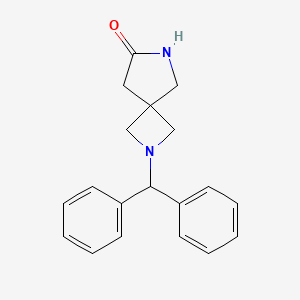 molecular formula C19H20N2O B12102387 2-Benzhydryl-2,7-diazaspiro[3.4]octan-6-one 