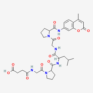 molecular formula C34H44N6O10 B12102399 Suc-Gly-DL-Pro-DL-Leu-Gly-DL-Pro-AMC 