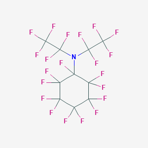 molecular formula C10F21N B1210241 Cyclohexanamine, 1,2,2,3,3,4,4,5,5,6,6-undecafluoro-N,N-bis(pentafluoroethyl)- CAS No. 308-95-2