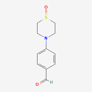 molecular formula C11H13NO2S B12102430 4-(1-Oxo-1lambda4-thiomorpholin-4-yl)benzaldehyde 