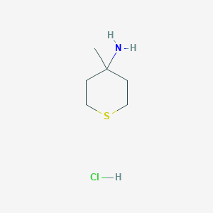 molecular formula C6H14ClNS B12102457 4-Methyltetrahydrothiopyran-4-amine;hydrochloride 