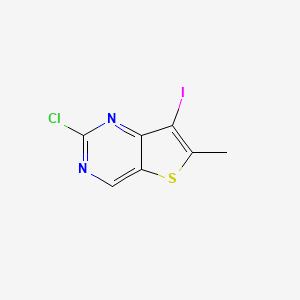 molecular formula C7H4ClIN2S B12102490 2-Chloro-7-iodo-6-methylthieno[3,2-d]pyrimidine CAS No. 2033057-22-4