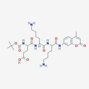 molecular formula C32H48N6O9 B12102667 Boc-glu-lys-lys-mca 