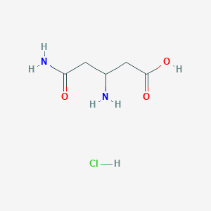 molecular formula C5H11ClN2O3 B12102677 L-beta-HomoasparagineHCl 