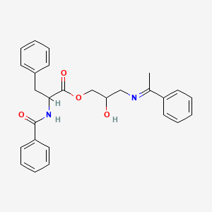 [2-Hydroxy-3-(1-phenylethylideneamino)propyl] 2-benzamido-3-phenylpropanoate