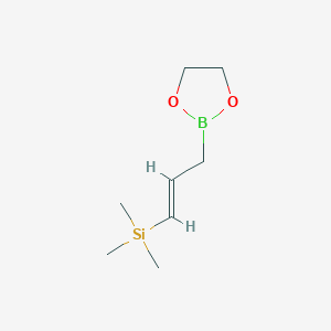 molecular formula C8H17BO2Si B12102835 1,3,2-Dioxaborolane, 2-[(2E)-3-(trimethylsilyl)-2-propen-1-yl]- 