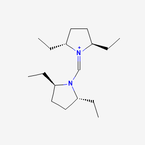 molecular formula C17H33N2+ B12102841 (2R,5R)-1-{[(2R,5R)-2,5-Diethylpyrrolidin-1-YL]methylene}-2,5-diethylpyrrolidinium tetrafluoroborate 