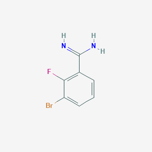 molecular formula C7H6BrFN2 B12102849 3-Bromo-2-fluorobenzamidine 