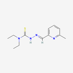 molecular formula C12H18N4S B12102938 1,1-diethyl-3-[(E)-(6-methylpyridin-2-yl)methylideneamino]thiourea 