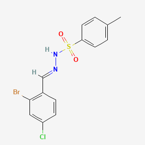 molecular formula C14H12BrClN2O2S B12102965 N-[(E)-(2-bromo-4-chlorophenyl)methylideneamino]-4-methylbenzenesulfonamide 