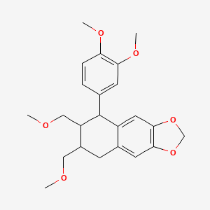 molecular formula C23H28O6 B12102972 5-(3,4-Dimethoxyphenyl)-6,7-bis(methoxymethyl)-5,6,7,8-tetrahydrobenzo[f][1,3]benzodioxole 