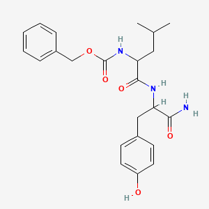 Benzyl ((S)-1-(((S)-1-amino-3-(4-hydroxyphenyl)-1-oxopropan-2-yl)amino)-4-methyl-1-oxopentan-2-yl)carbamate