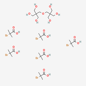 molecular formula C34H64Br6O19 B12102991 2-Bromo-2-methylpropanoic acid--2,2'-[oxybis(methylene)]bis[2-(hydroxymethyl)propane-1,3-diol] (6/1) CAS No. 840507-47-3