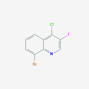 molecular formula C9H4BrClIN B12103062 8-Bromo-4-chloro-3-iodoquinoline 