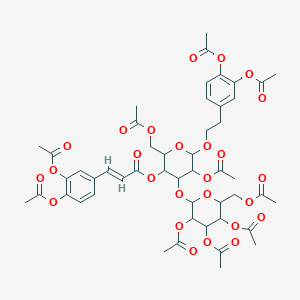 [5-acetyloxy-2-(acetyloxymethyl)-6-[2-(3,4-diacetyloxyphenyl)ethoxy]-4-[3,4,5-triacetyloxy-6-(acetyloxymethyl)oxan-2-yl]oxyoxan-3-yl] (E)-3-(3,4-diacetyloxyphenyl)prop-2-enoate