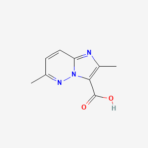 molecular formula C9H9N3O2 B12103142 2,6-Dimethylimidazo[1,2-b]pyridazine-3-carboxylic acid 