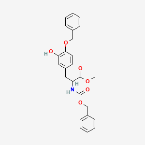 molecular formula C25H25NO6 B12103224 3-Hydroxy-N-[(phenylmethoxy)carbonyl]-O-(phenylmethyl)-L-tyrosine Methyl Ester 