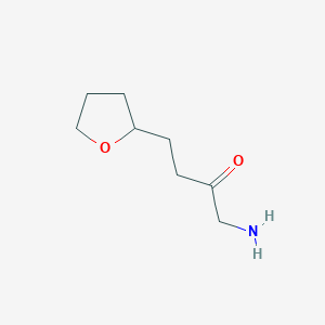 molecular formula C8H15NO2 B12103260 1-Amino-4-(oxolan-2-yl)butan-2-one 