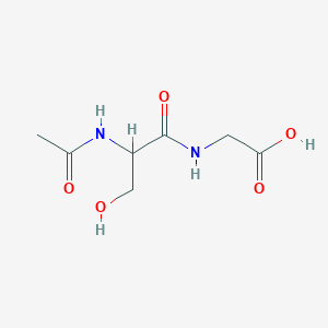 2-[(2-Acetamido-3-hydroxypropanoyl)amino]acetic acid