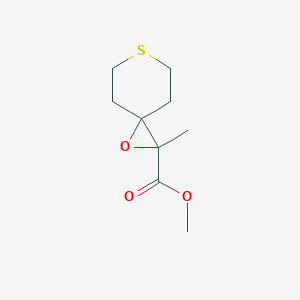 molecular formula C9H14O3S B12103328 Methyl 2-methyl-1-oxa-6-thiaspiro[2.5]octane-2-carboxylate 