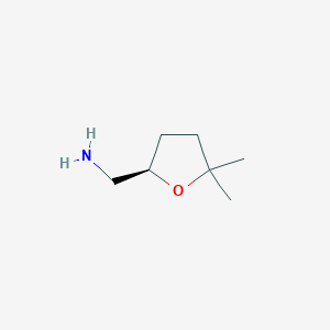 molecular formula C7H15NO B12103372 [(2R)-5,5-Dimethyloxolan-2-yl]methanamine 