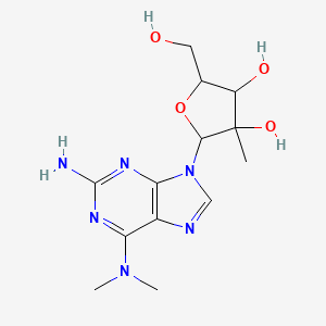 molecular formula C13H20N6O4 B12103425 2'-b-C-Methyl-2-amino-N6,N6-dimethyladenosine 