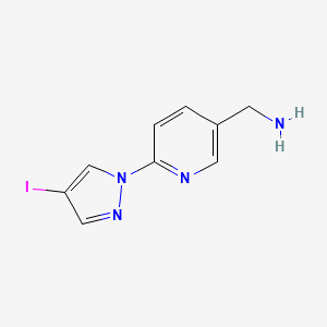 (6-(4-Iodo-1H-pyrazol-1-yl)pyridin-3-yl)methanamine