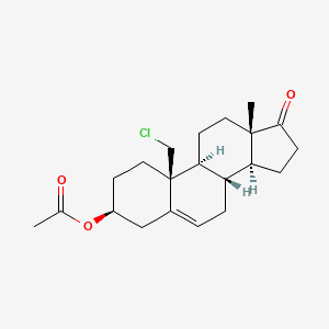 B1210353 19-Chloro-3beta-hydroxyandrost-5-en-17-one acetate CAS No. 5885-23-4