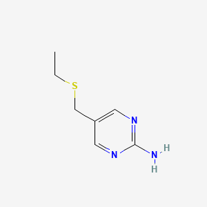 5-((Ethylthio)methyl)pyrimidin-2-amine