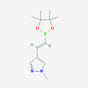 molecular formula C12H19BN2O2 B12103539 1-Methyl-4-[2-(tetramethyl-1,3,2-dioxaborolan-2-yl)ethenyl]-1H-pyrazole 