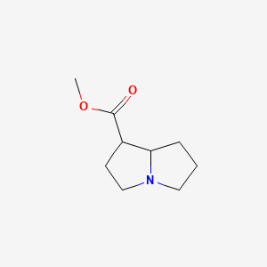 molecular formula C9H15NO2 B12103545 1H-Pyrrolizine-1-carboxylic acid, hexahydro-, methyl ester CAS No. 54514-96-4