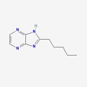 molecular formula C10H14N4 B12103558 2-pentyl-1H-imidazo[4,5-b]pyrazine 