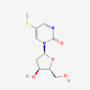 B1210357 1-[(2S,4S,5R)-4-hydroxy-5-(hydroxymethyl)oxolan-2-yl]-5-methylsulfanylpyrimidin-2-one CAS No. 75670-13-2