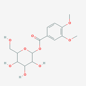 molecular formula C15H20O9 B12103589 [3,4,5-Trihydroxy-6-(hydroxymethyl)oxan-2-yl] 3,4-dimethoxybenzoate 