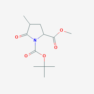 molecular formula C12H19NO5 B12103632 1-tert-Butyl 2-methyl (2S,4R)-4-methyl-5-oxopyrrolidine-1,2-dicarboxylate 