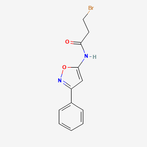 molecular formula C12H11BrN2O2 B12103644 3-bromo-N-(3-phenyl-5-isoxazolyl)propanamide 