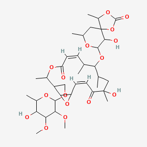 (6Z,14Z)-12-hydroxy-2-[(5-hydroxy-3,4-dimethoxy-6-methyloxan-2-yl)oxymethyl]-9-[(6-hydroxy-4,9-dimethyl-2-oxo-1,3,8-trioxaspiro[4.5]decan-7-yl)oxy]-3,8,10,12-tetramethyl-4,17-dioxabicyclo[14.1.0]heptadeca-6,14-diene-5,13-dione