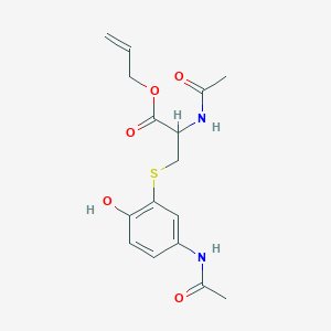 Prop-2-enyl 2-acetamido-3-(5-acetamido-2-hydroxyphenyl)sulfanylpropanoate