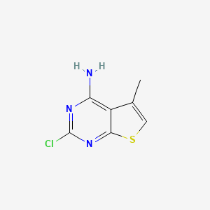 molecular formula C7H6ClN3S B12103692 2-Chloro-5-methylthieno[2,3-d]pyrimidin-4-amine 