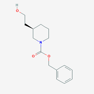 molecular formula C15H21NO3 B12103767 (R)-3-(2-Hydroxy-ethyl)-piperidine-1-carboxylic acid benzyl ester 