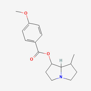 (7-methyl-2,3,5,6,7,8-hexahydro-1H-pyrrolizin-1-yl) 4-methoxybenzoate