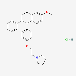 cis-1-[2-[4-(1,2,3,4-Tetrahydro-6-methoxy-2-phenyl-1-naphthalenyl)phenoxy]ethyl]-pyrrolidine HCl