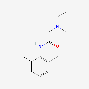 molecular formula C13H20N2O B1210389 乙基甲基甘氨酸二甲苯胺 CAS No. 74634-66-5