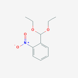 molecular formula C11H15NO4 B12103941 Benzene, 1-(diethoxymethyl)-2-nitro- CAS No. 88356-11-0