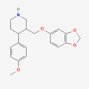 molecular formula C20H23NO4 B12103944 Paroxetine HCl HeMihydrate IMpurity B HCl 