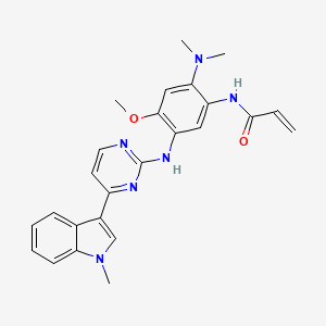 molecular formula C25H26N6O2 B12103972 N-(2-(Dimethylamino)-4-methoxy-5-((4-(1-methyl-1H-indol-3-yl)pyrimidin-2-yl)amino)phenyl)acrylamide 