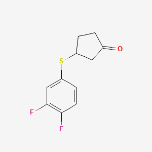 molecular formula C11H10F2OS B12103974 3-[(3,4-Difluorophenyl)sulfanyl]cyclopentan-1-one 