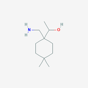 molecular formula C11H23NO B12104001 1-[1-(Aminomethyl)-4,4-dimethylcyclohexyl]ethan-1-ol 